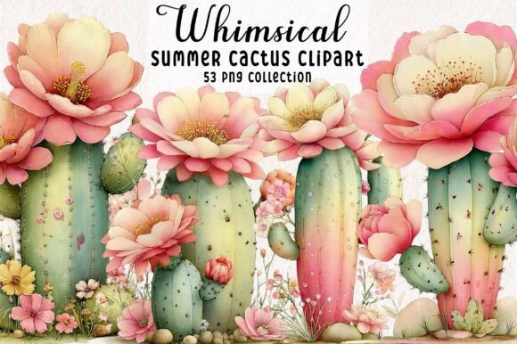 Download Whimsical Summer Cactus Clipart - Cactus clipart Collection