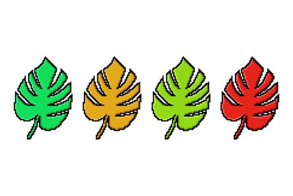 Download Pixel Art Tropical Leaf Design Vector - Tropical leaf design Collection