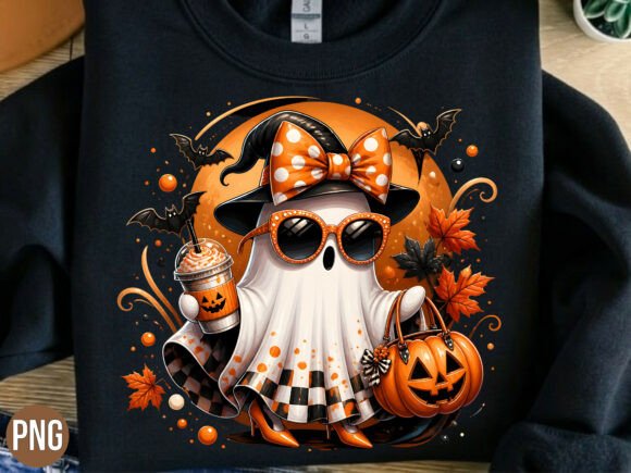 Download Cute Halloween Ghost Witch Pumpkin PNG - Premium Resources
