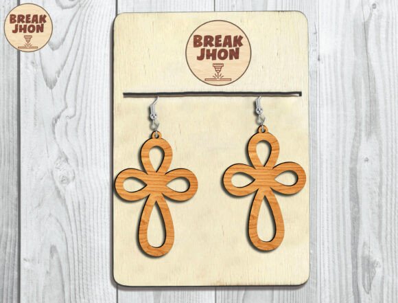 Download Twisted Boho Cross Wood Earring SVG - Boho cross Collection