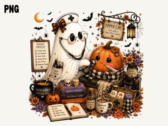 Download Spooky Season Ghost Pumpkin PNG, Witch - Premium Bundle